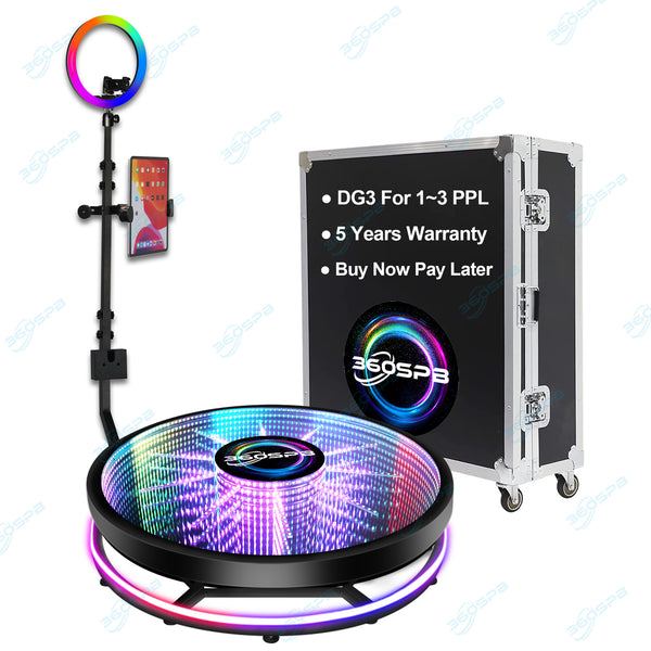 360 Video Booth DG3 32" Infinite LED Glass 360 Photo Booth | Automatic & Manual | For Weddings Events Parties | 360SPB®