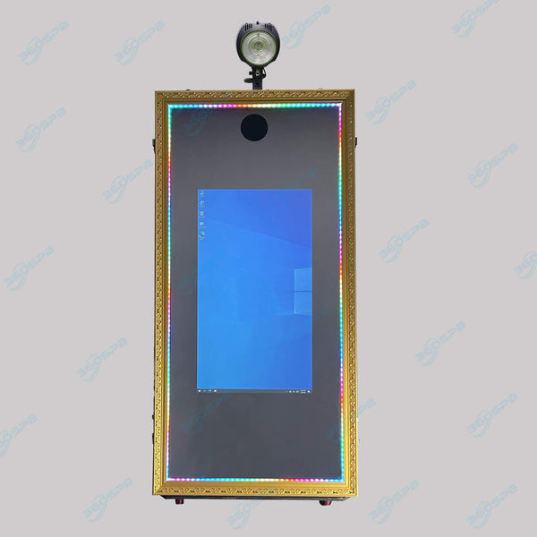 M8B 55" Road Case Mirror Photo Booth For sale with Flash Lamp and Touch Screen | 360SPB<font face="Segoe UI">®</font>