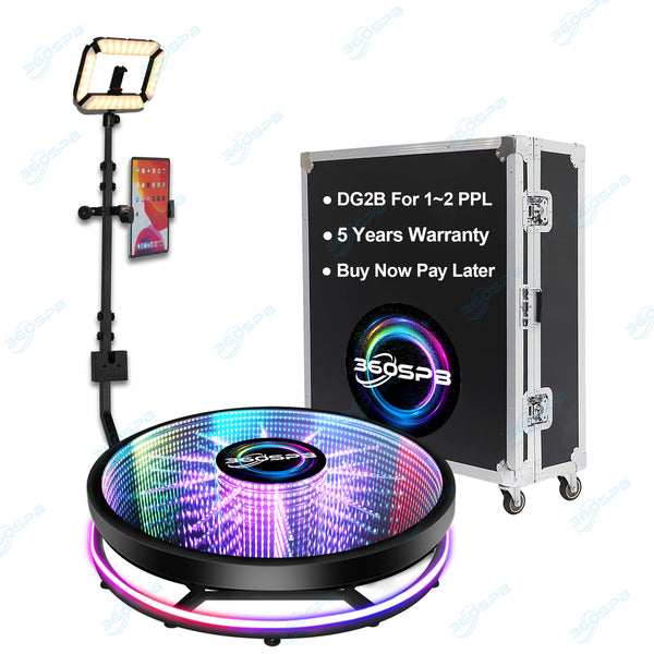 360 Booth For Sale DG2B 27" | Automatic & Manual Infinite LED Glass 360 picture booth For Events | 360SPB®