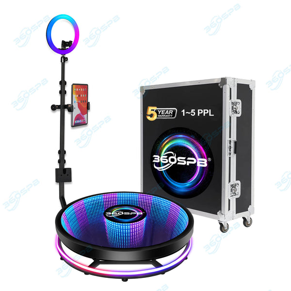 360 Booth LG5 40" For 1~5 People | Automatic & Manual LED Glass Cover Spinning Photo Booth For Events  | 360SPB®