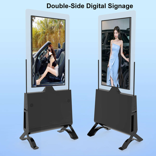 Indoor Double-sided Floor Standing Digital Signage 43” /49" /55" LCD Screen Sizes |  360SPB®