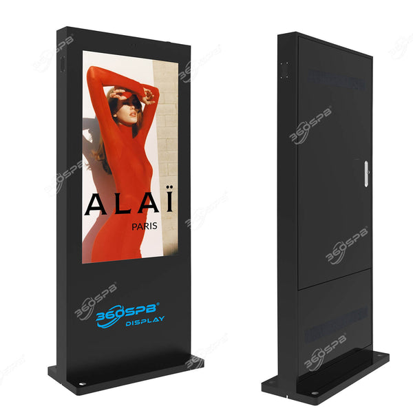 Outdoor Floor Standing Digital Signage OFSA 1800nits LCD Screen, Android 11 OS, Air Cooling System, IP65 Waterproof | 360SPB