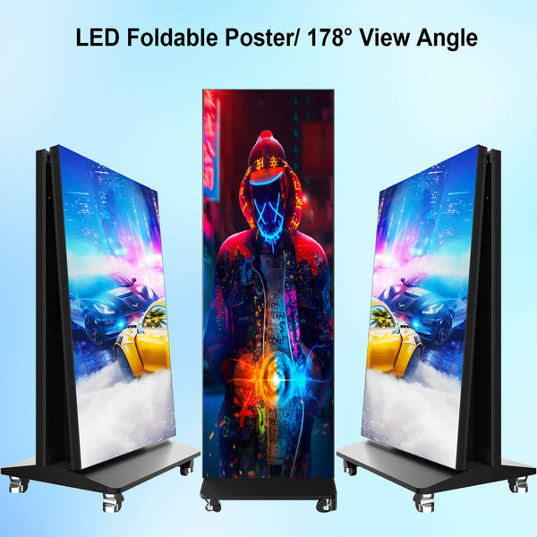 LED Foldable Poster Display 80" (640*1920) Seamless Splicing Digital Signage | 360SPB®