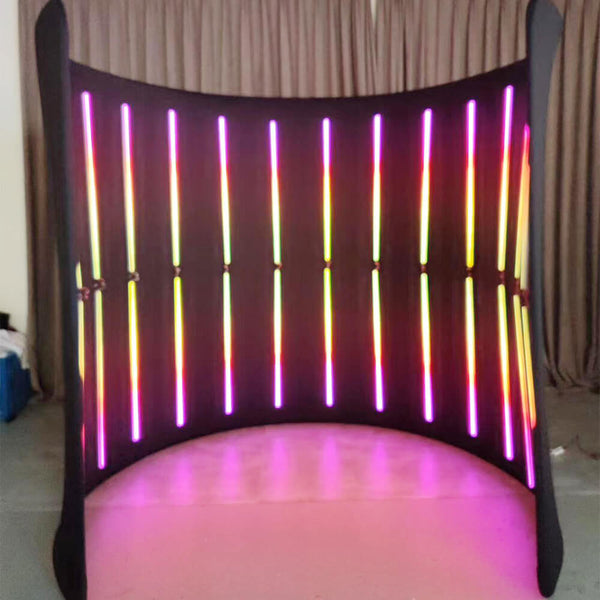 360SPB SFE5-PRO Semicircle LED Tension Fabric Backdrop 360 Photo Booth Enclosure with Voice Control Light