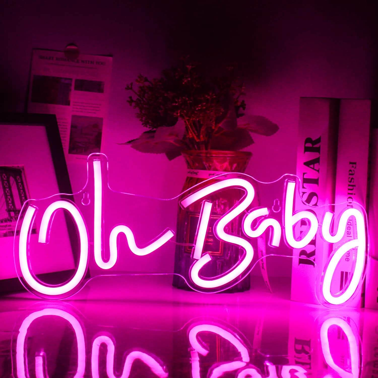 360SPB Crown Neon Sign-LED Neon Sign for Happy Birthday- Oh Baby Pink